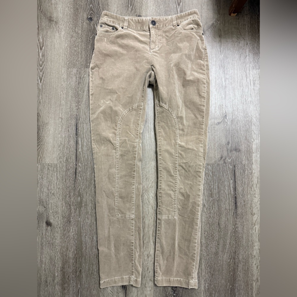 Coldwater Creek Tan Corduroy Straight Leg Pants Size 6 Career Business Casual